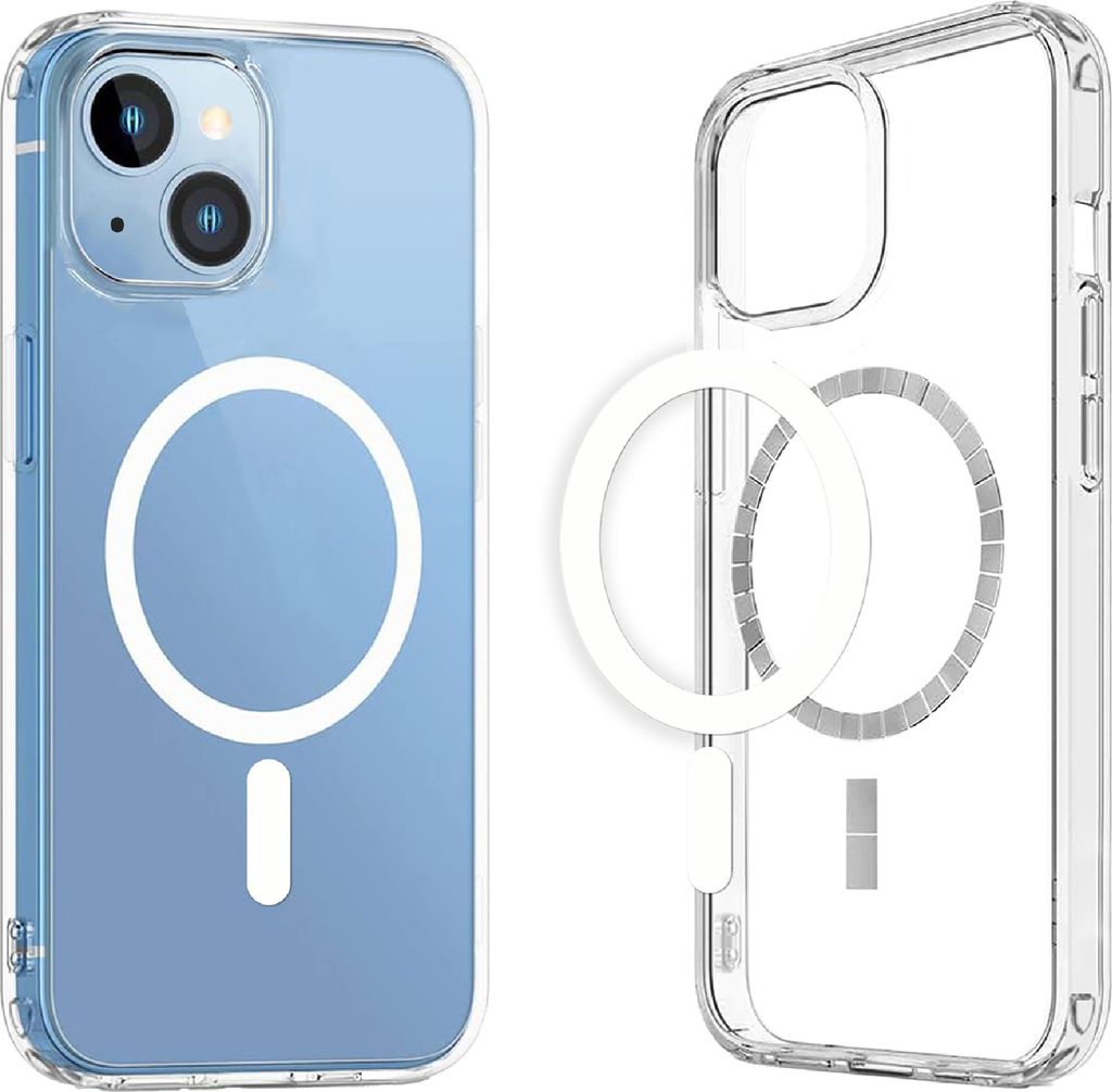 MMOBIEL Magnetische Handyhülle für iPhone 15 Plus - Klares Gehäuse, Schock-Absorption