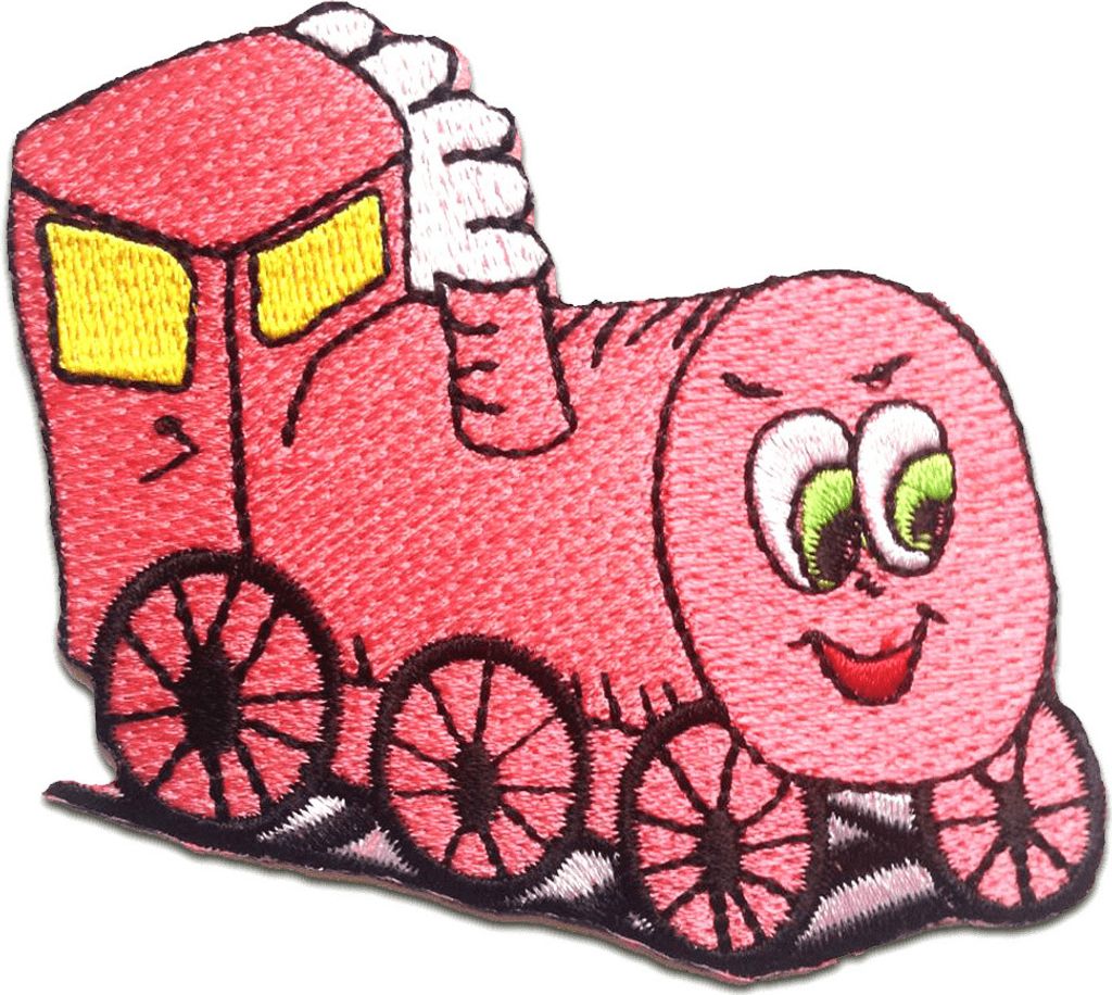 Lokomotive Kinder - Aufnäher, Bügelbild, Aufbügler, Applikationen, Patches, Flicken, Zum Aufbügeln, Größe: 8.2 x 7.6 cm