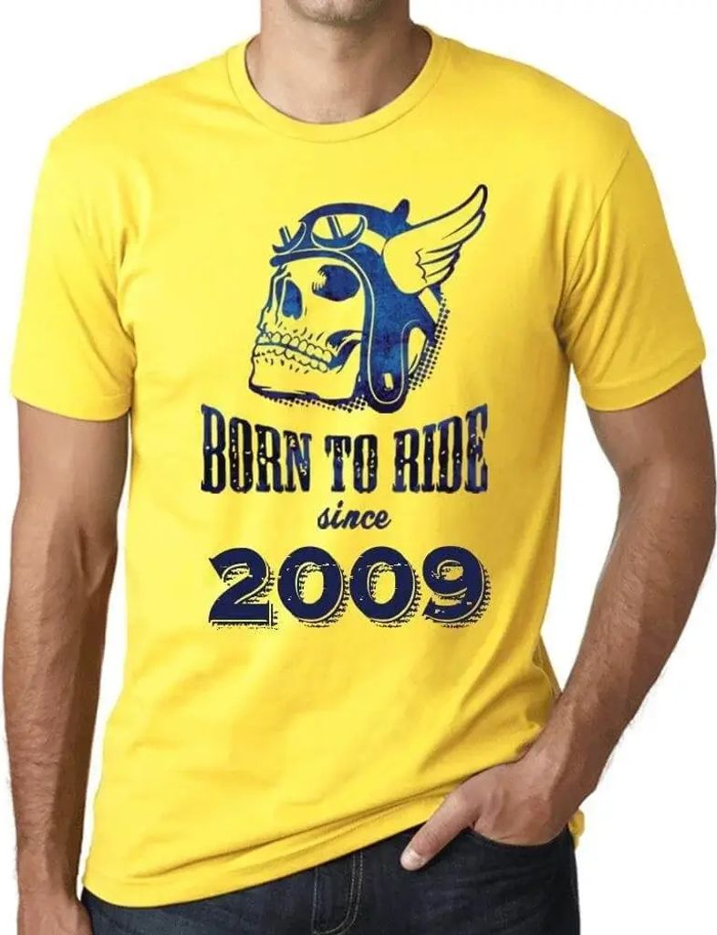 Herren Grafik T-Shirt Geboren um zu fahren seit 2009 – Born To Ride Since 2009 – Geschenk 15. Geburtstag Jahrestag 15 Jahre Jubiläum 15 Jähri...