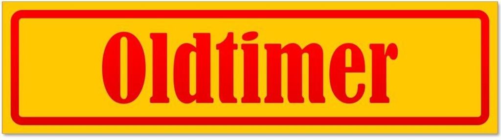Kiwistar - Autoaufkleber - Rot - 60 x 16 cm - Oldtimer invertiert - Hinweis Aufkleber Sticker für Auto, Kfz, Fahrrad, PKW, LKW