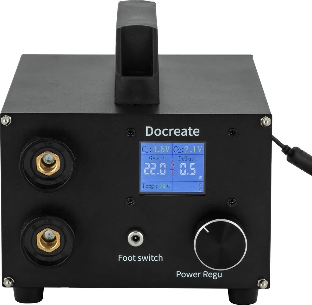 Soudeuse par points 1400A LCD noire pour soudures nettes et solides