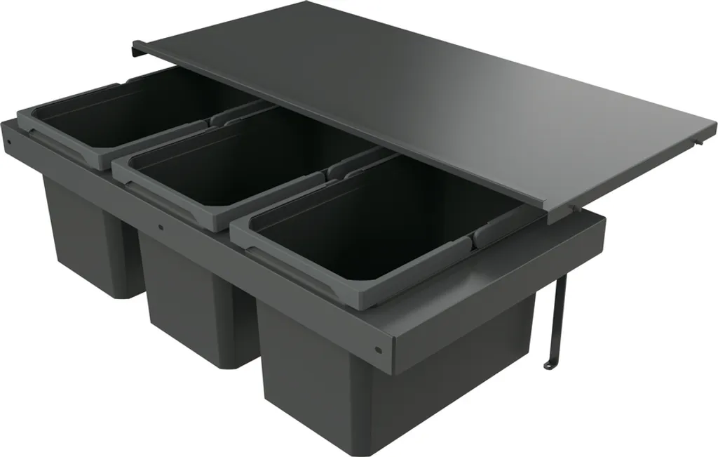 Aménager Tri Sélectif Cuisine 90cm avec le Collecteur Naber 3 Bacs 48L