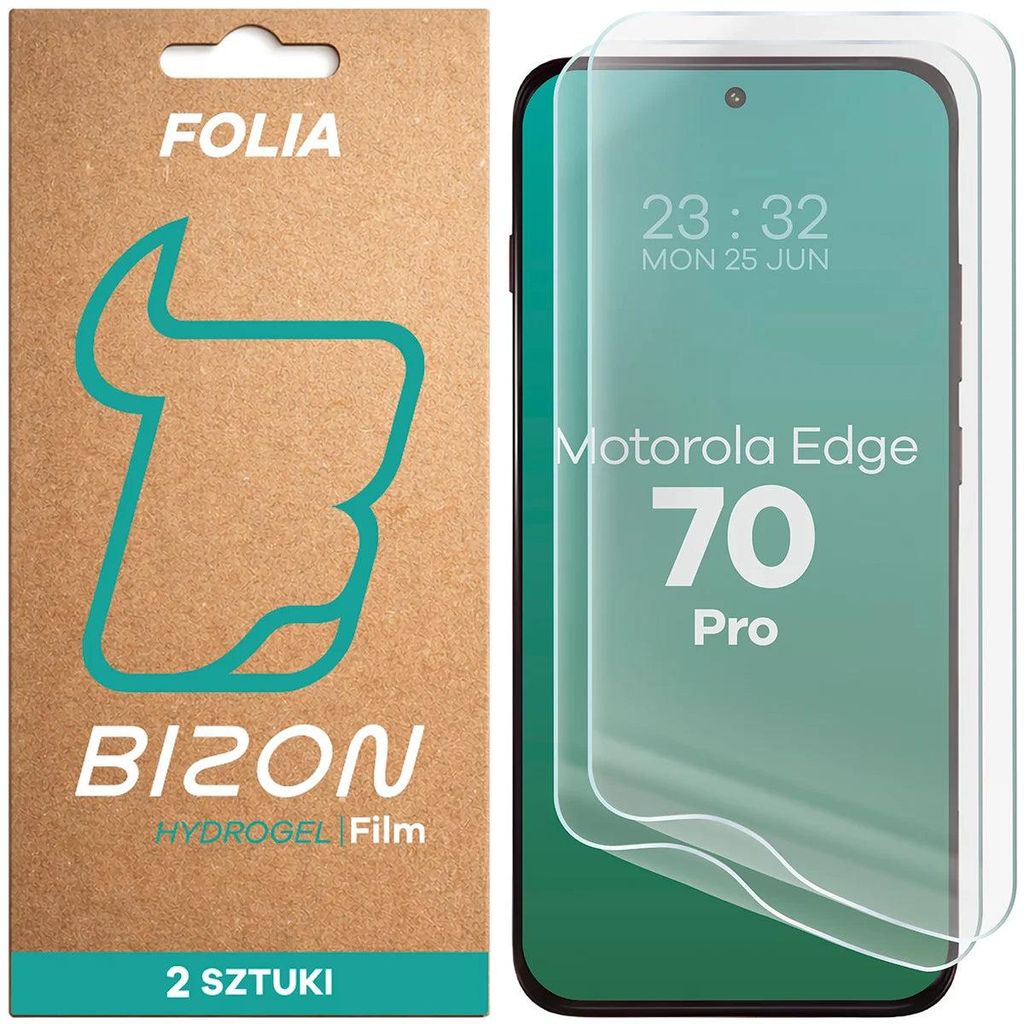 2x Hydrogel Folie für den Bildschirm für Motorola Edge 70 Pro, Bizon Film Hydrogel Front Duo