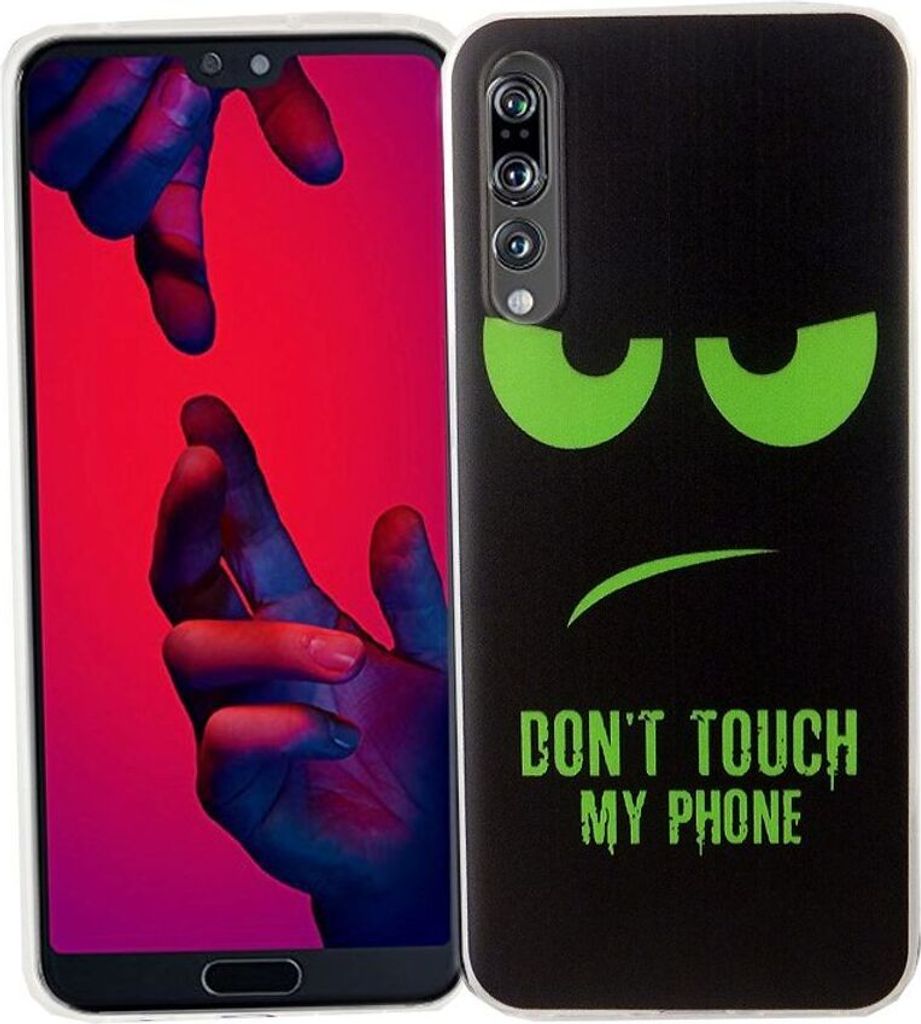Huawei P20 Pro Handy Hülle Schutz-Case Cover Bumper Dont Touch My Phone Grün
