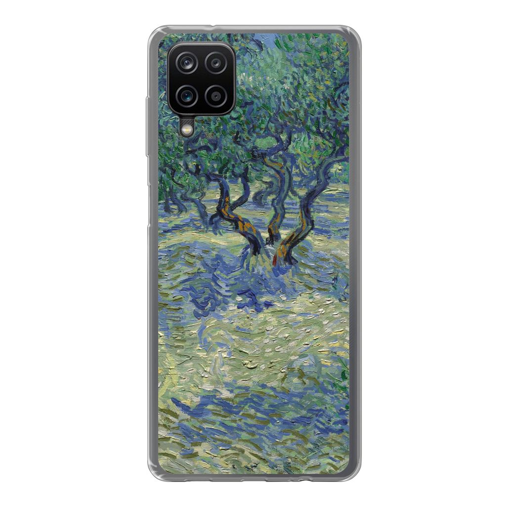 MuchoWow Handyhülle Schutzhülle Hülle für Samsung Galaxy A12 Der Olivenhain - Vincent van Gogh Silikon Softcase Handy Hülle - Bild