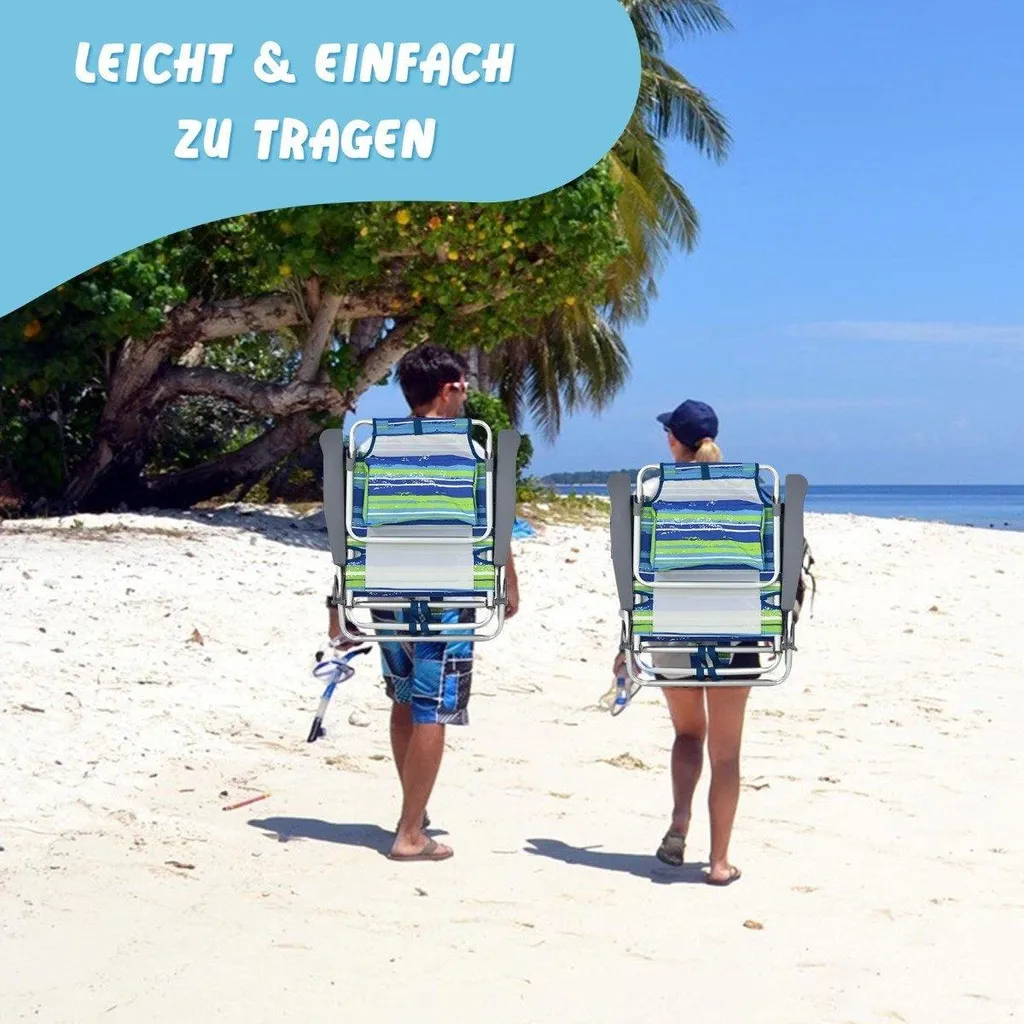 Ensemble de 3 chaises et table de plage pliables - Set nomade Modèle Azur - 3