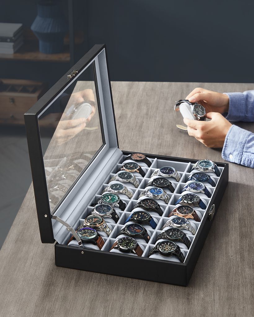 SONGMICS Box na hodinky, uzamykatelné pouzdro na hodinky, Obrázek produktu 