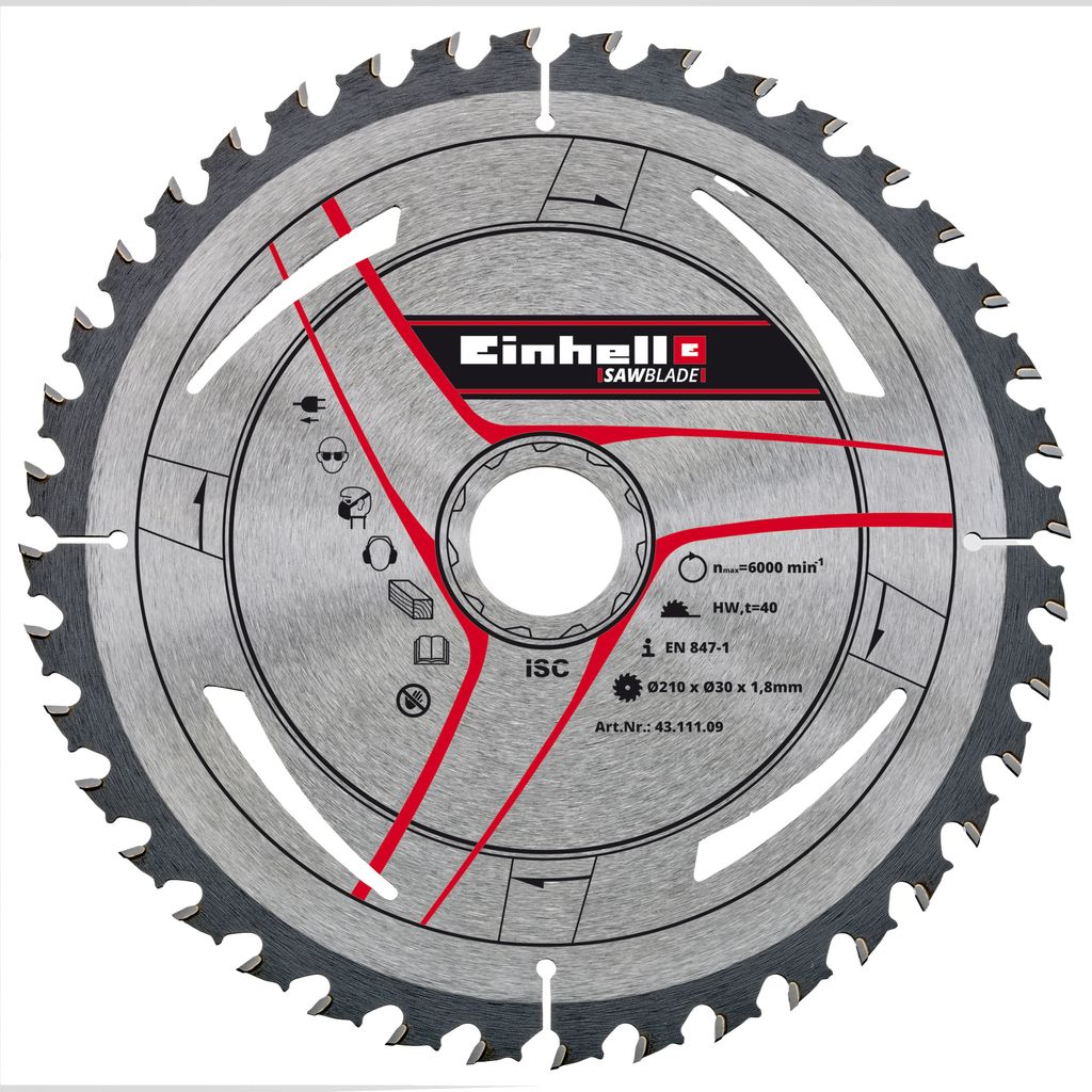 Einhell Stat. Sägen-Zubehör HM-Dünnschnittblatt 210x30 40Z