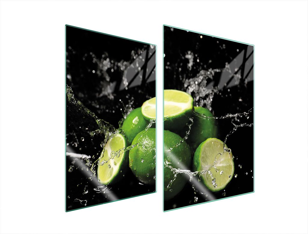 Glasschutzplatte Für Küche 2X35X52 Limette