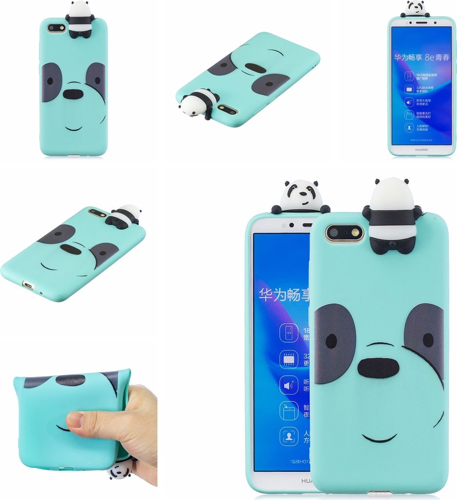 Für HUAWEI Y5 2018 3D niedlich gefärbtes Tier TPU Produktbild 