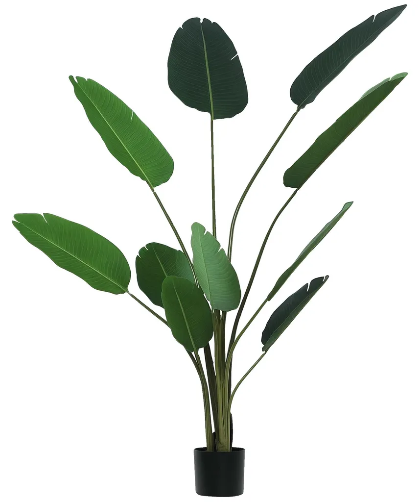 Palmier artificiel réaliste vert 180 cm pour décoration intérieure chic