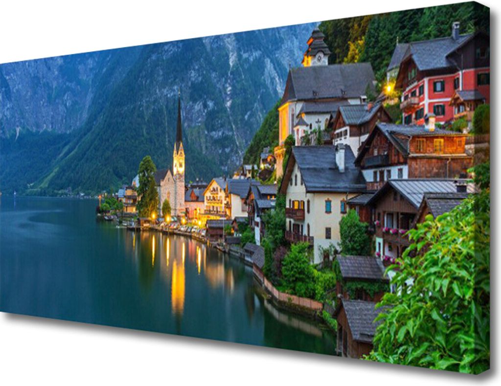 Tulup Leinwand-Bilder 100x50 Wandbild Canvas Kunstdruck Stadt Meer Landschaft
