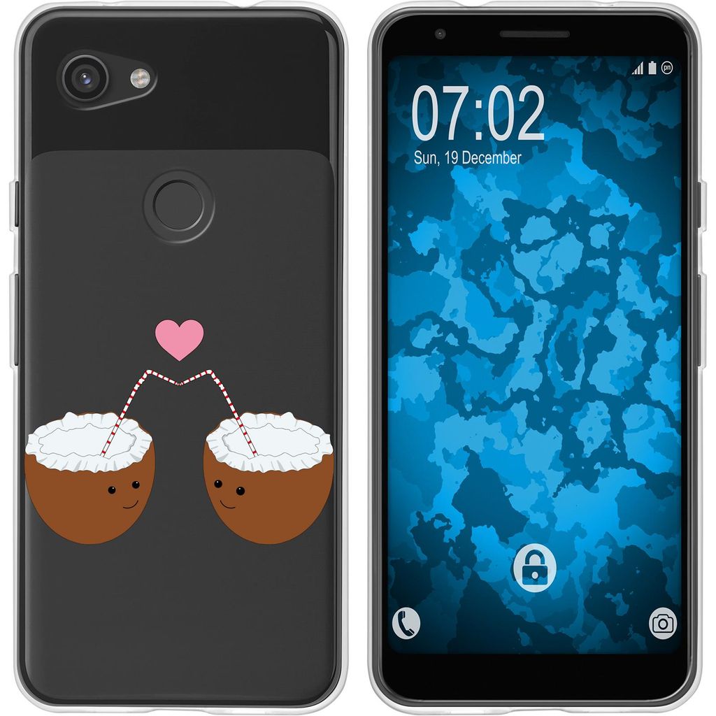 PhoneNatic Case kompatibel mit Google Pixel 3a XL Silikon-Hülle Sommer Coconuts M3
