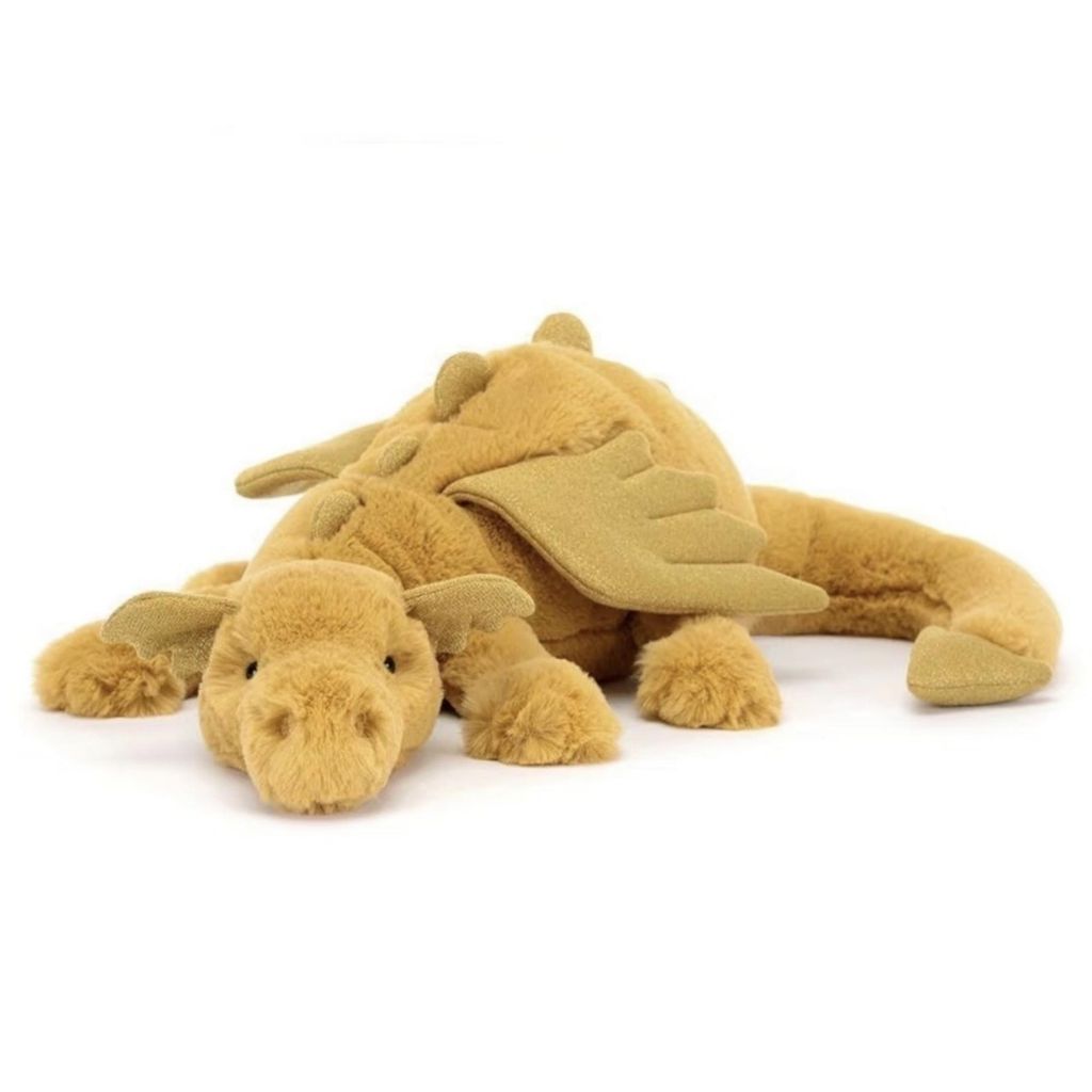 Drachen Kuscheltier 70cm – Plüsch Drache Kissen – Gelb Produktbild 