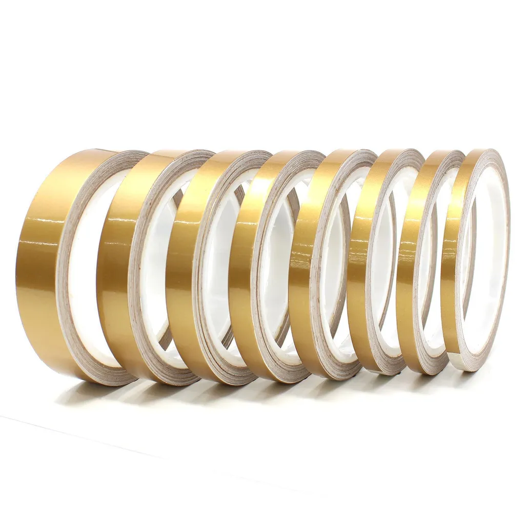 EORPAVU Dekorstreifen Gold 5mm X 50m - 2 Rollen Selbstklebende Zierleisten Für Auto & Motorrad