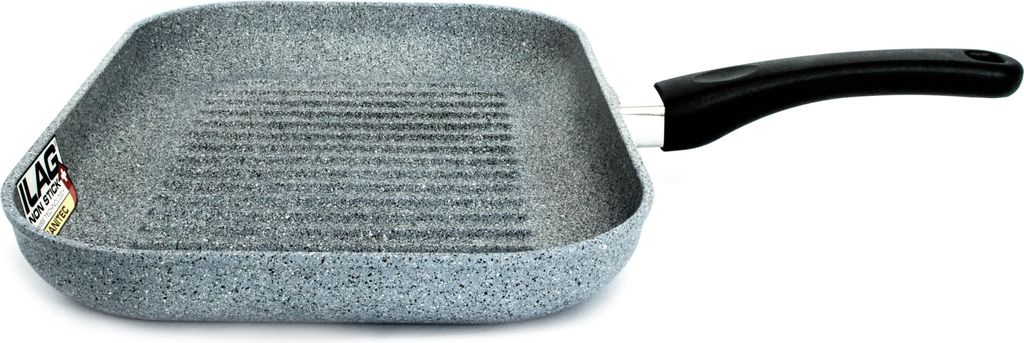 Grillpfanne PROTITAN Linie Granit, grau, nicht induktionsgeeignet, 25 x 35 x 4 cm