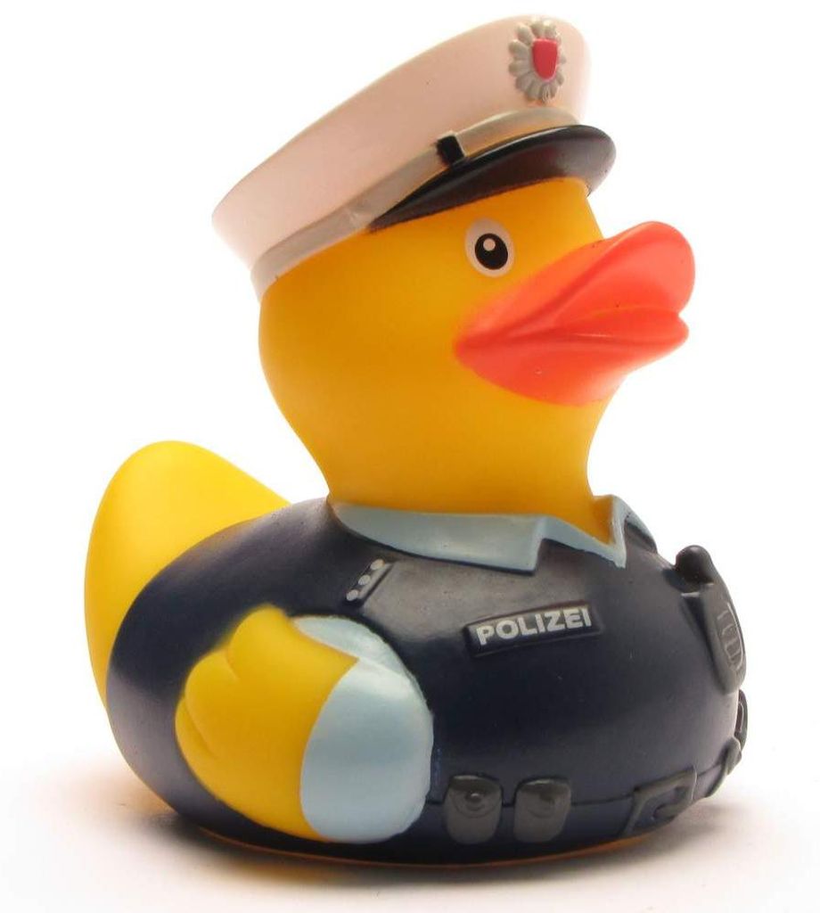 Badeente Polizist Vinyl 7,5 cm
