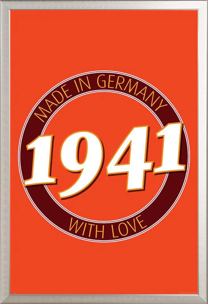 Poster Storico 1941 Germany Cornice Shinsuke Maxi Vetro Acrilico