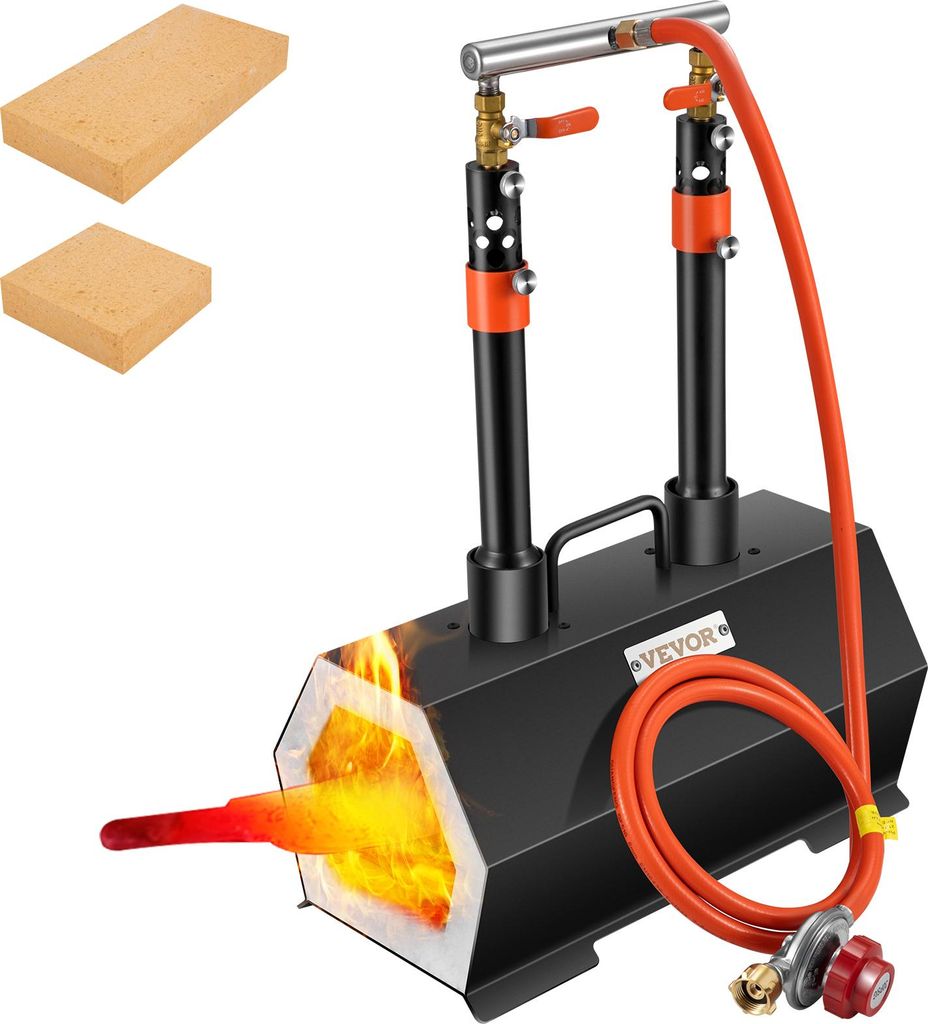Four de fusion au propane VEVOR à 2 brûleurs pour forgerons Image du produit 