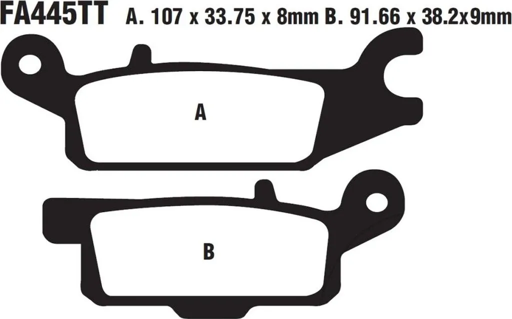 Plaquettes de frein arrière pour Yamaha YFM 550 Grizzly 2013-2015 Pamoto