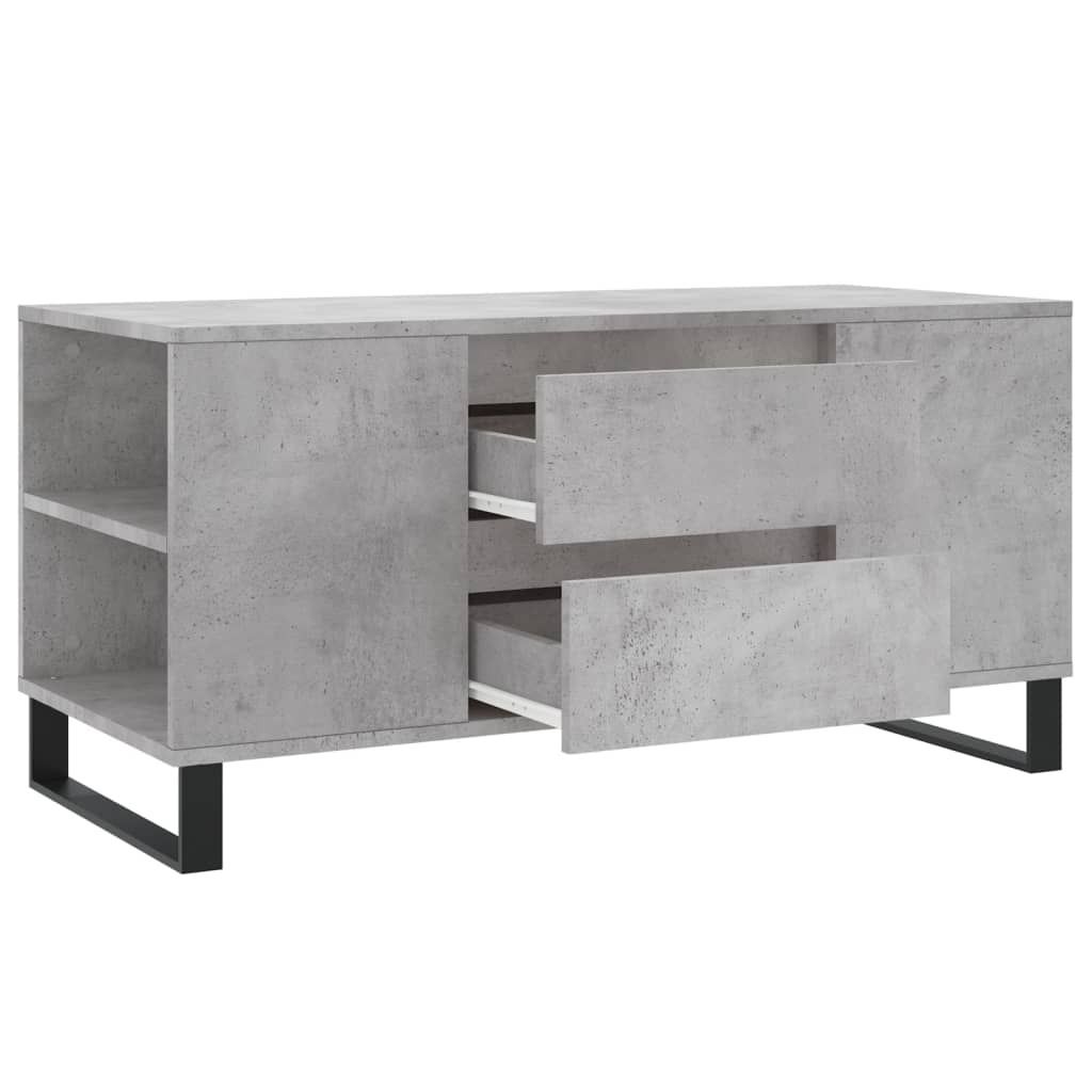 vidaXL Couchtisch Betongrau 102x44,5x50 cm Holzwerkstoff