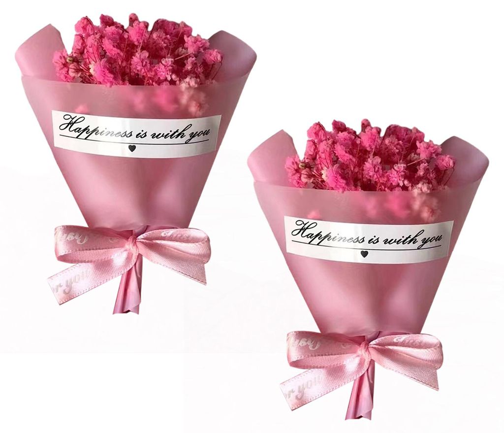 Mini-Trockenblumenstrauß aus natürlichem Schleierkraut (Gypsophila) – ideal für DIY-Bastelarbeiten, Foto-Requisiten, Geschenke, Einladungen un...