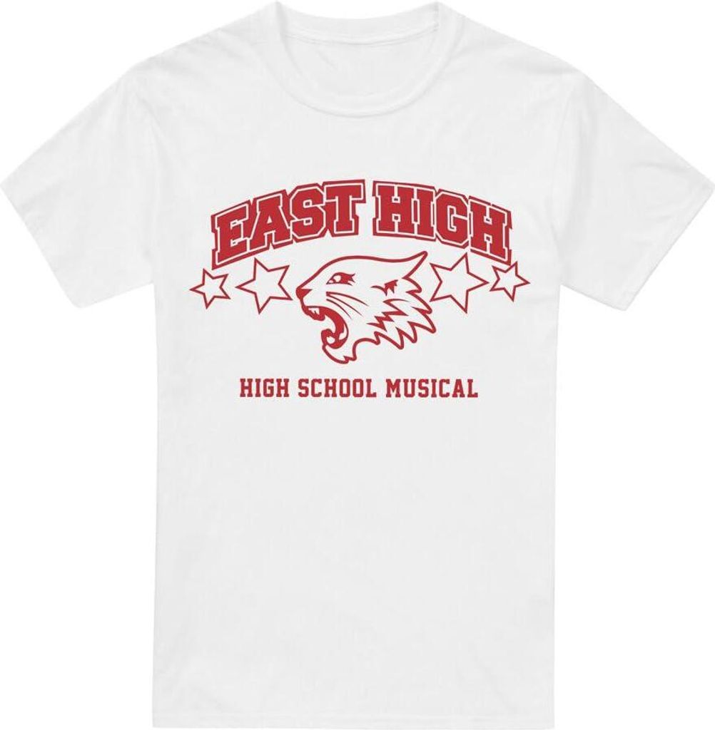 High School Musical - "East High" T-Shirt für Herren TV5266 (M) (Weiß)