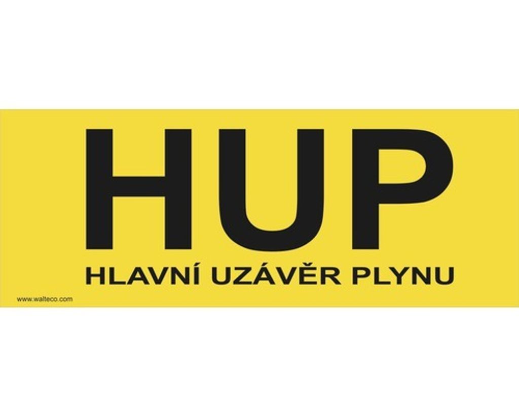 HUP - hlavní uzávěr plynu (210x80 mm) Obrázek produktu 