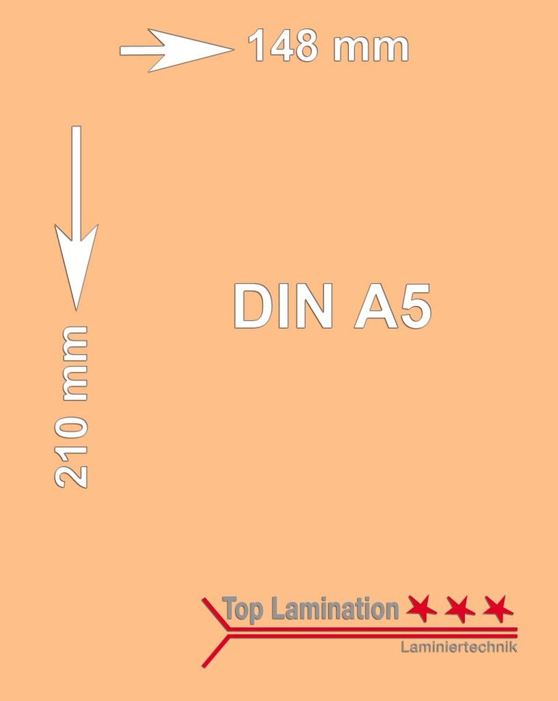 25 Blatt aprikose 170 g/m² A5 (148x210mm) Tonpapier bedruckbar Premium Farbpapier