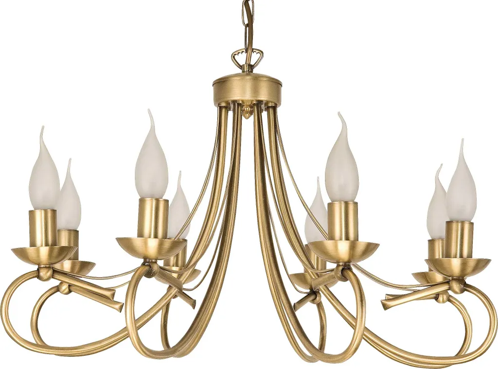 Lustre doré LED E14 ALFA II 2-290/8 - Suspension Plafonnier Chic