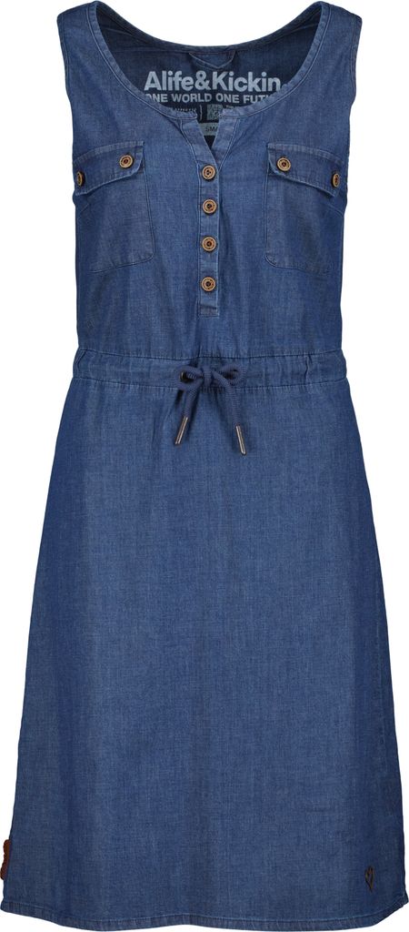 alife and kickin DorisAK DNM Dress Damen Sommerkleid, Jeanskleid, Kleid