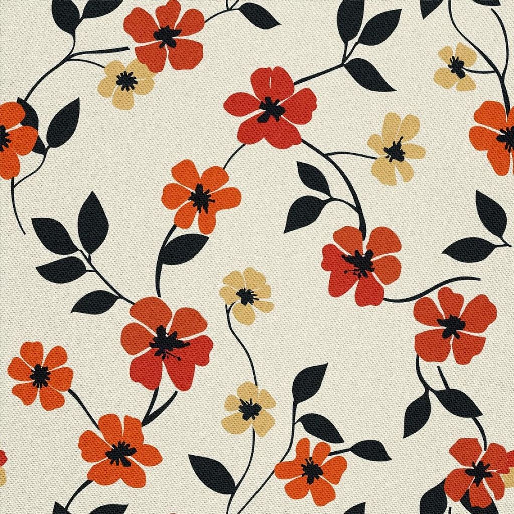 OUTDOOR DEKOSTOFFE OXFORD - Motiv Blumen I DX5411