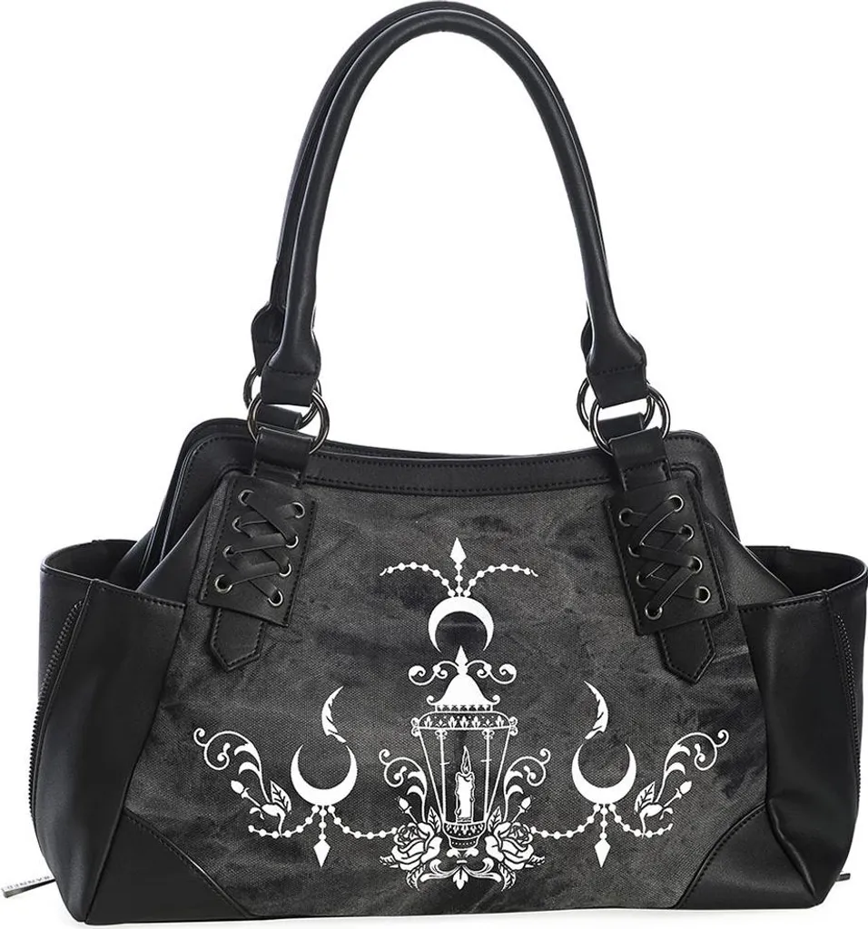 Sac à main Gothique Chandelier Noir pour Femme Style Rock et Baroque