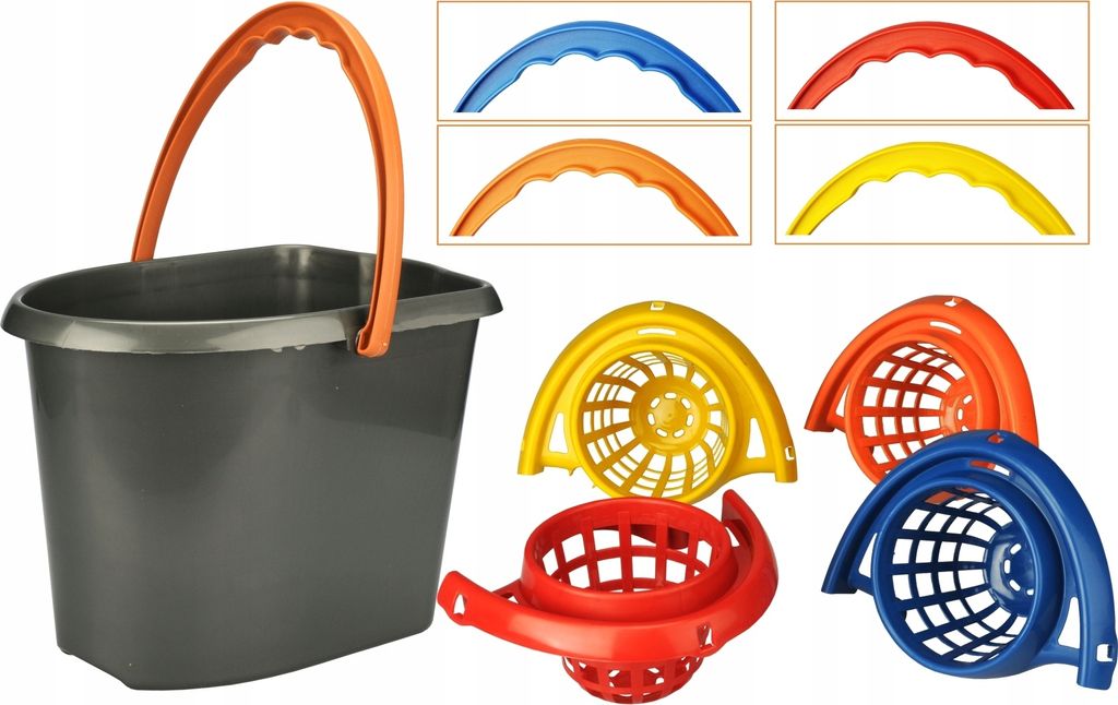 Wischeimer mit Presse Farbmix 10 l Produktbild 