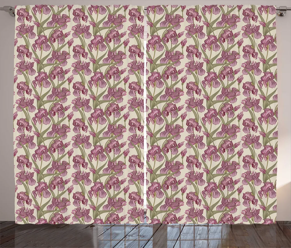Tenda Rustica ABAKUHAUS 280x225cm Verde Chiaro Motivo Floreale