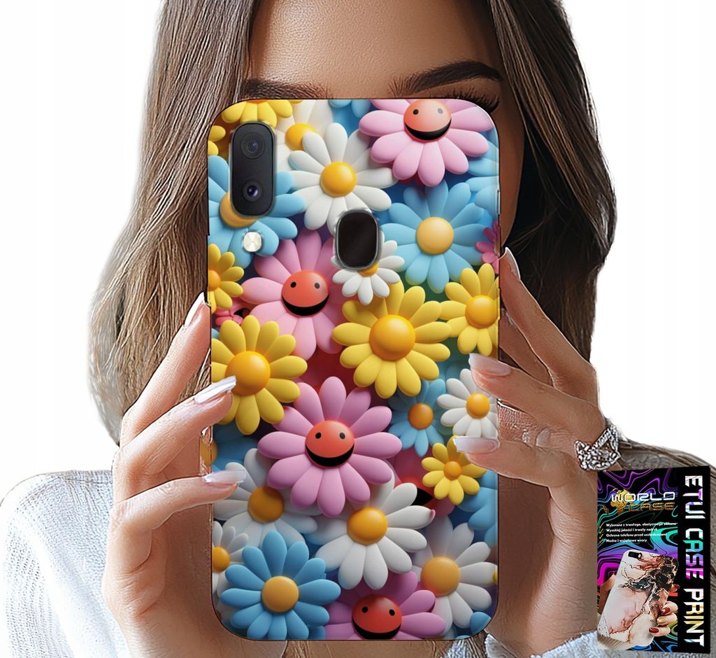 Hülle Für Samsung Galaxy A40 - Bunte Blumen, Gänseblümchen Hülle