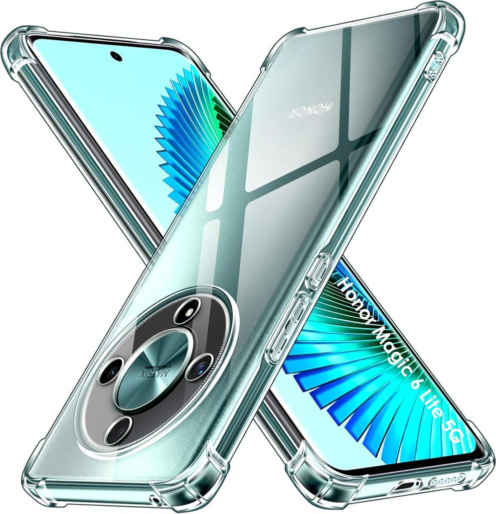 Hülle für Honor Magic 6 Lite 5G - Stoßfeste Transparent Handyhülle Kratzfest Schutzhülle Ultra Dünn Phonillico