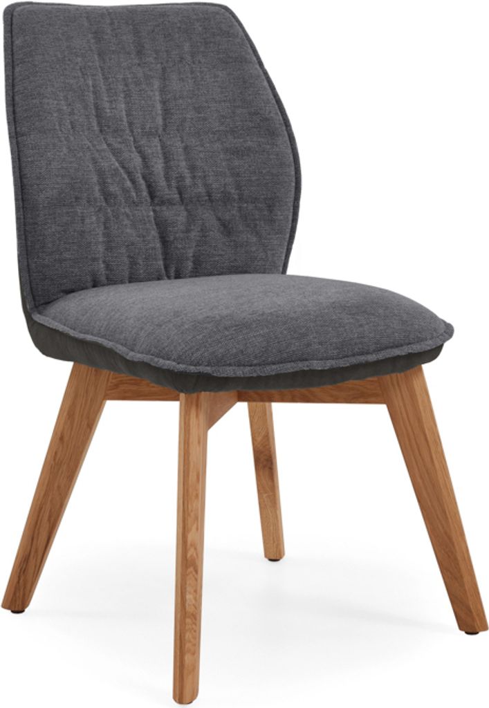 Niehoff Sitzmöbel Gent Schalenstuhl - Eichengestell/Stoffbezug