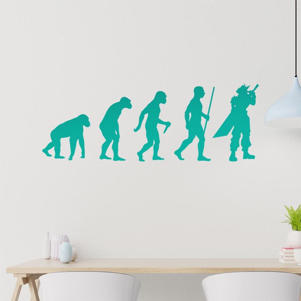 RPG Hero Fantasy Evolution Wandtattoo Wandaufkleber Wall Sticker - Dekoration, Küche, Wohnzimmer, Schlafzimmer, Badezimmer