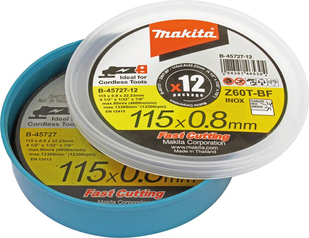 Makita® Zubehör Trennscheiben 115 x 0,8 mm B-45727-12 - Produktbild 