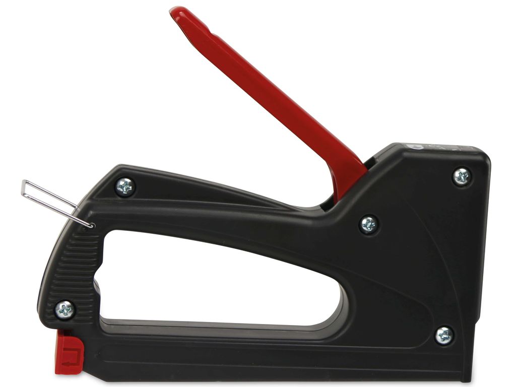 Novus Handtacker J-01, Hobby-Tacker aus ABS-Kunststoff, Griffverriegelung, Ideal für den Einsatz im Garten oder Haushalt