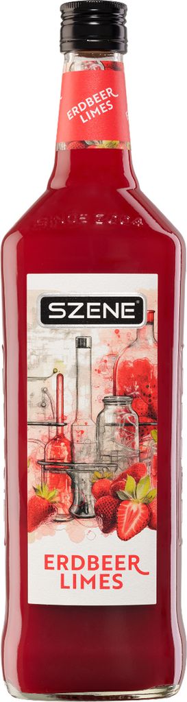 Szene Erdbeerlimes | 1 Liter Flasche Produktbild 