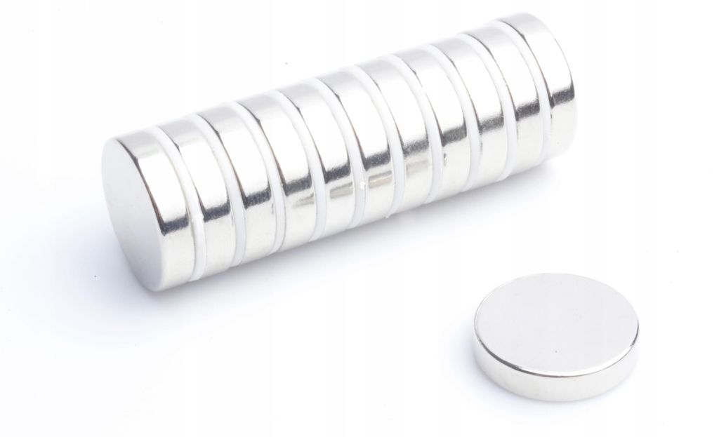 Neodym-Magnet, zylindrisch, MW 18x4 N38, 10er-Set