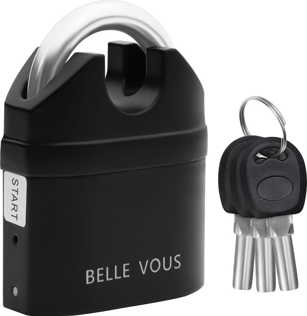 Lucchetto antifurto Belle Vous con allarme 110db e 3 chiavi Immagine del prodotto 
