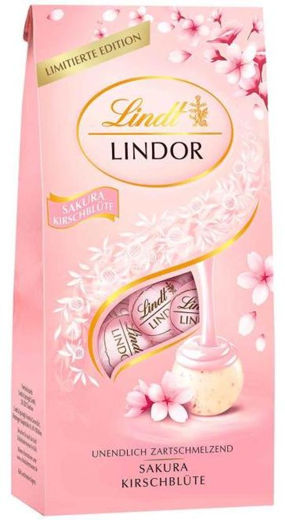 Lindt Lindor Kugeln Sakura Kirschblüte 137g Limited Edition Produktbild 