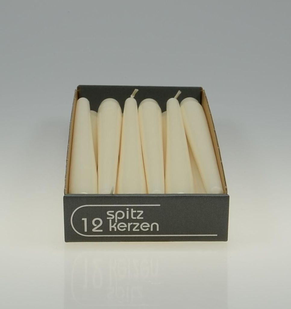 Spitzkerzen weiß 12 Stück Produktbild 