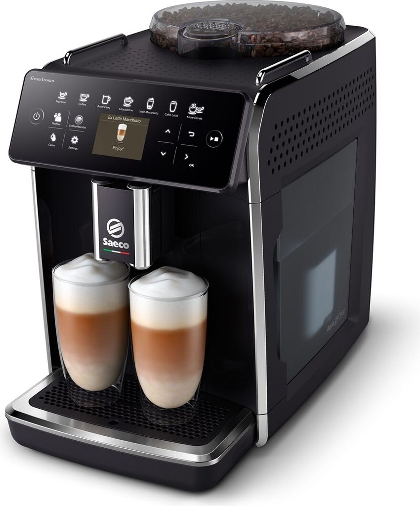 Saeco SM6480/00, Espressomaschine, 1,8 l, Gemahlener Kaffee, Eingebautes Mahlwerk, 1500 W, Schwarz