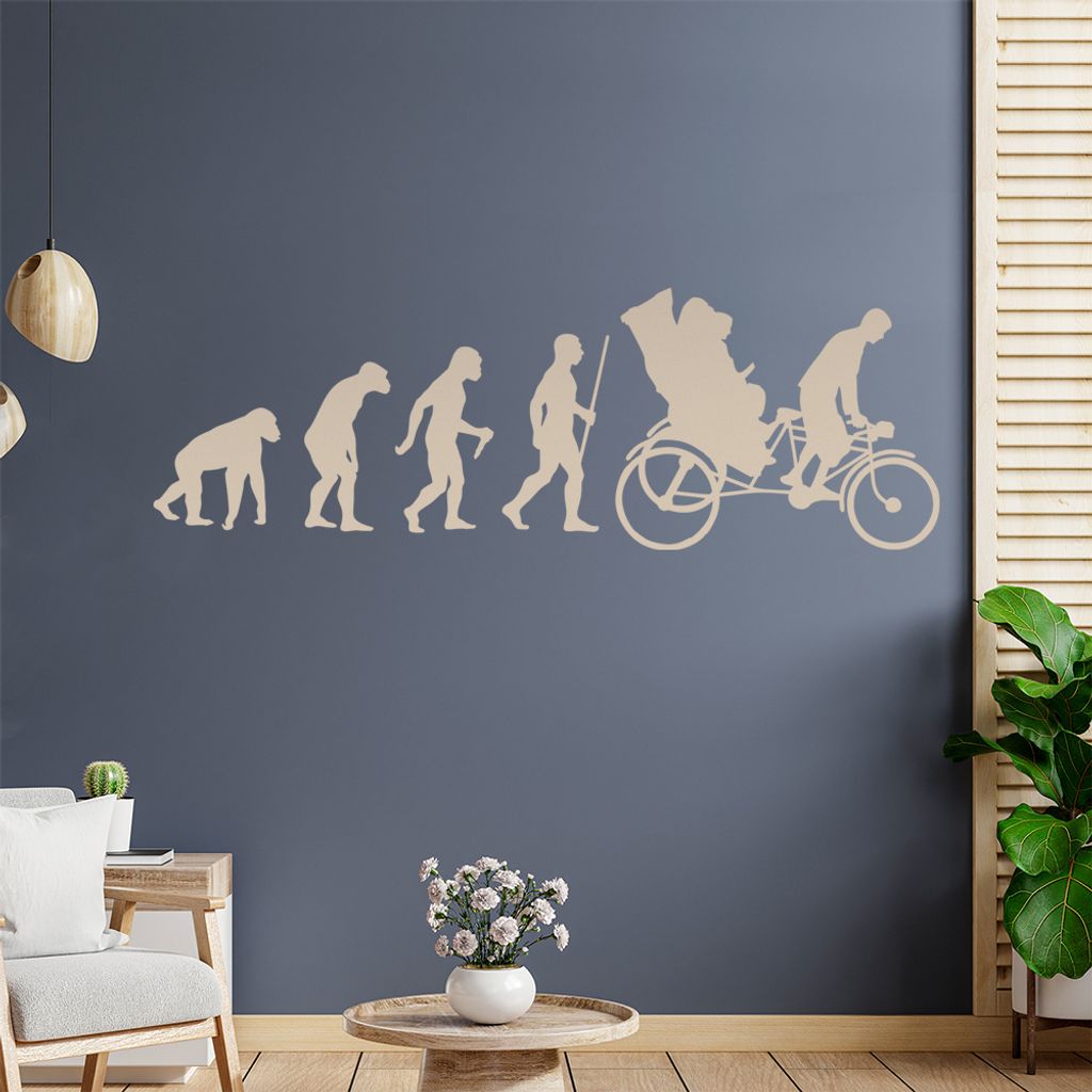 Fahrradrikscha Evolution Wandtattoo Wandaufkleber Wall Sticker - Dekoration, Küche, Wohnzimmer, Schlafzimmer, Badezimmer