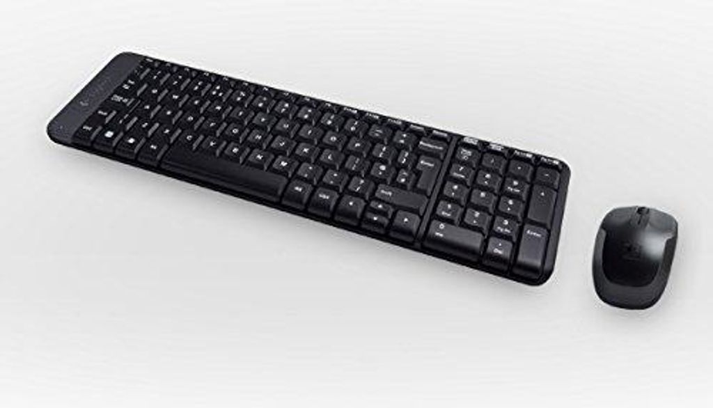 Logitech Wireless Combo MK220 Tastatur Maus enthalten Haus USB Portuguesisch Schwarz