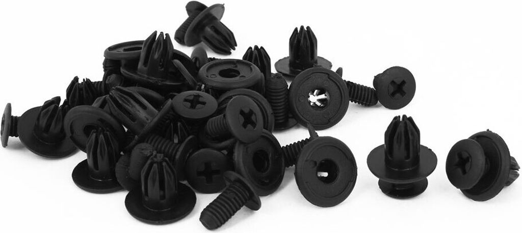 Auto Nylon Spreiznieten STO?Tange Befestigung Clip 10mm Schwarz 24 St?ke de DE de